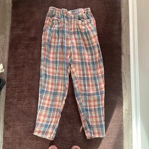 Free People cp shades Lourdes  plaid baggy pant
